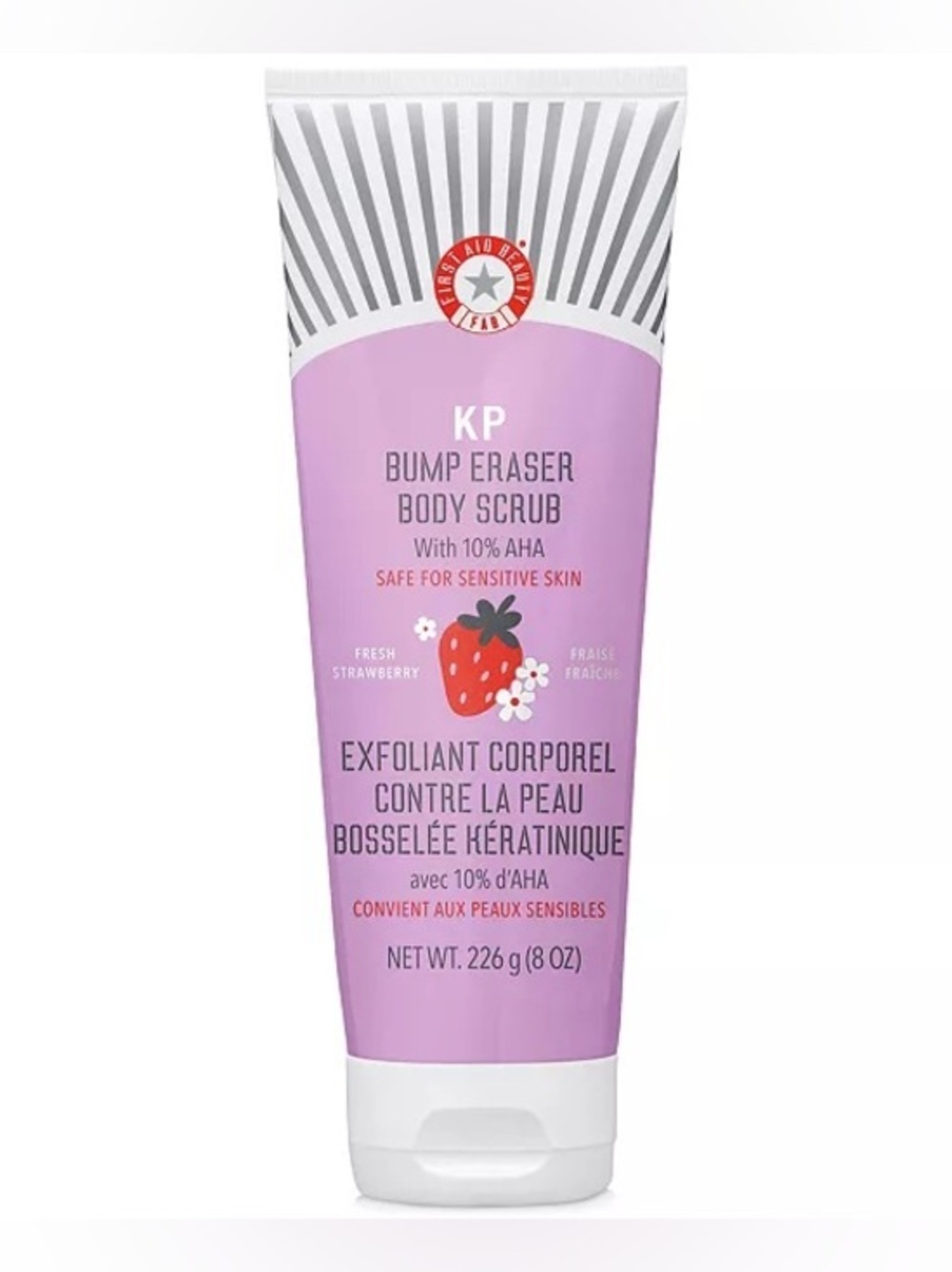First Aid Beauty KP Bump Eraser Body Scrub With 10% AHA - Fresh Strawberry